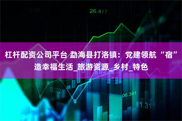 杠杆配资公司平台 勐海县打洛镇:党建领航 “宿”造幸福生活_旅游资源_乡村_特色